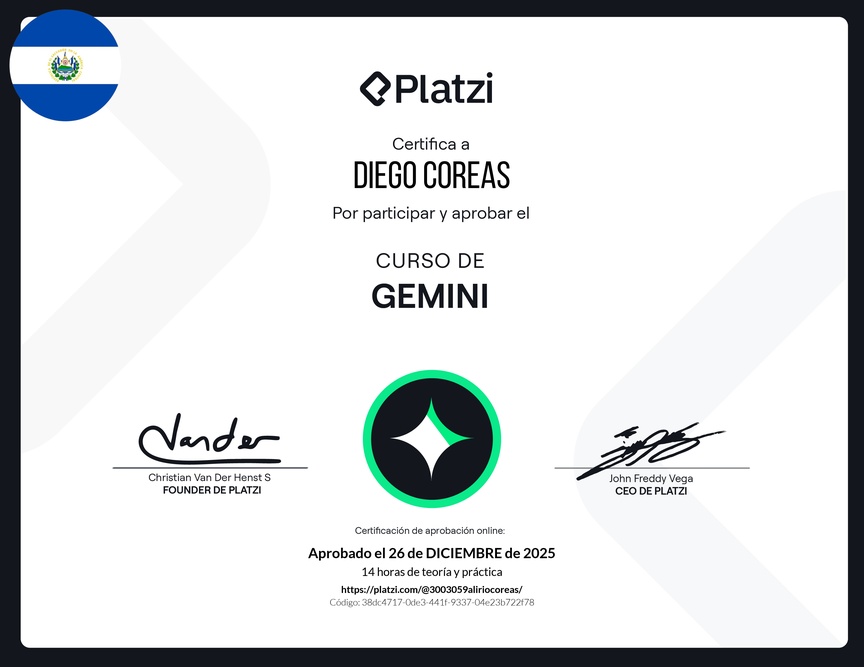 Diploma del Curso de Gemini