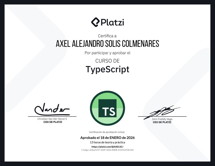 Diploma del Curso de TypeScript