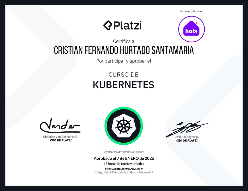 Diploma del Curso de Kubernetes
