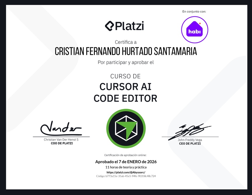 Diploma del Curso de Cursor AI Code Editor