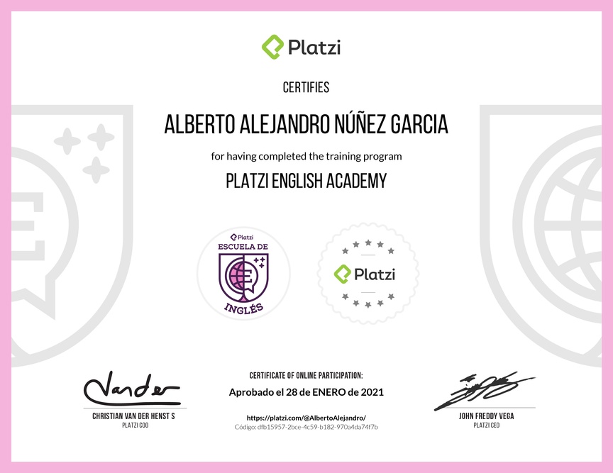 Diploma de la Ruta de Aprendizaje de English Learning
