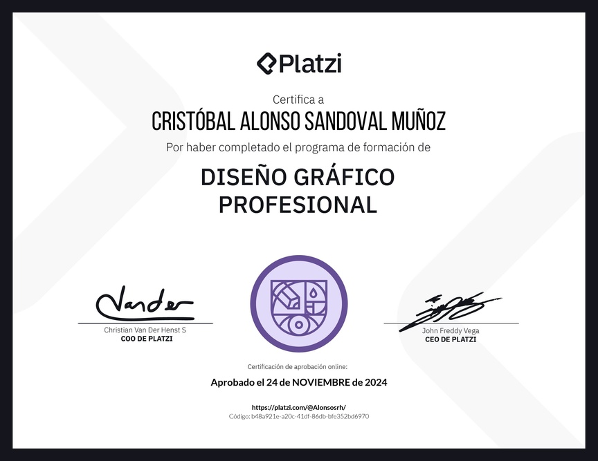 Diploma de la Ruta de Aprendizaje de Diseño Gráfico Profesional