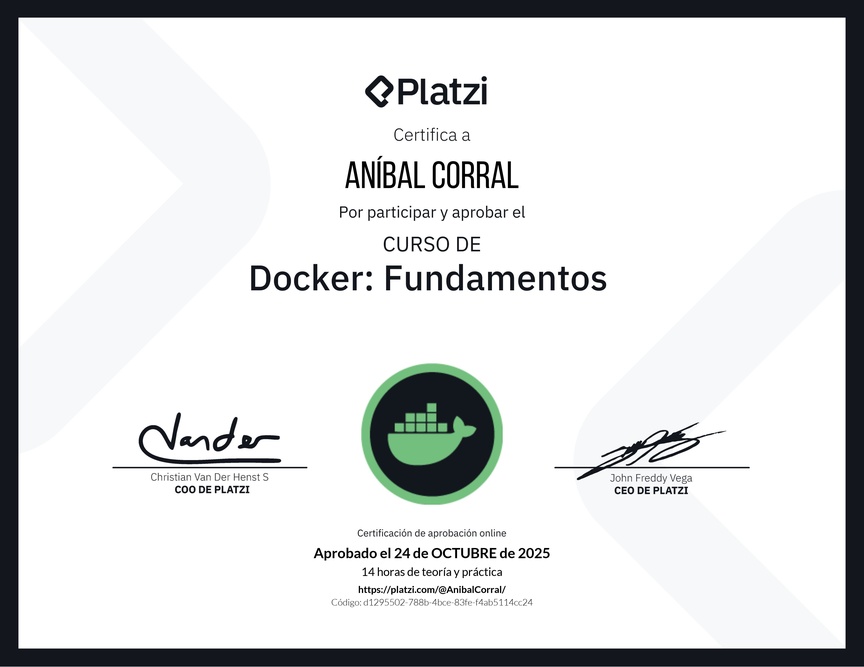 Diploma del Curso de Docker: Fundamentos