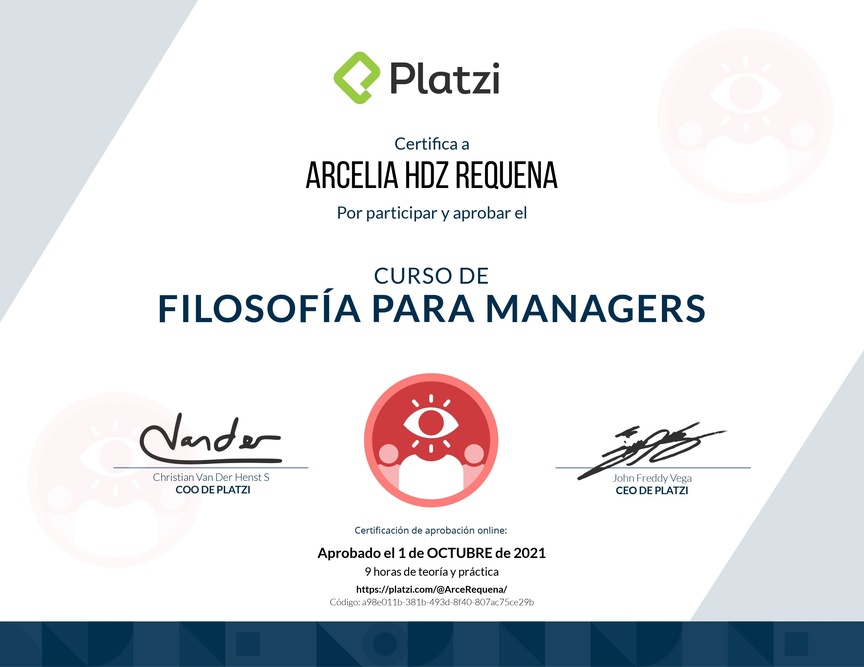 Diploma de Audiocurso de Filosofía para Managers