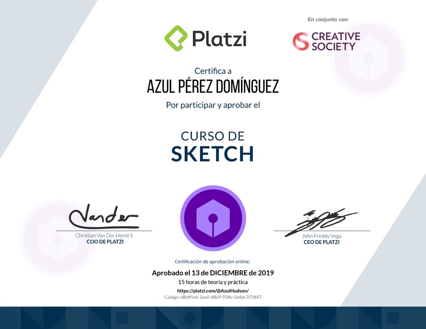 Diploma del Curso de Sketch