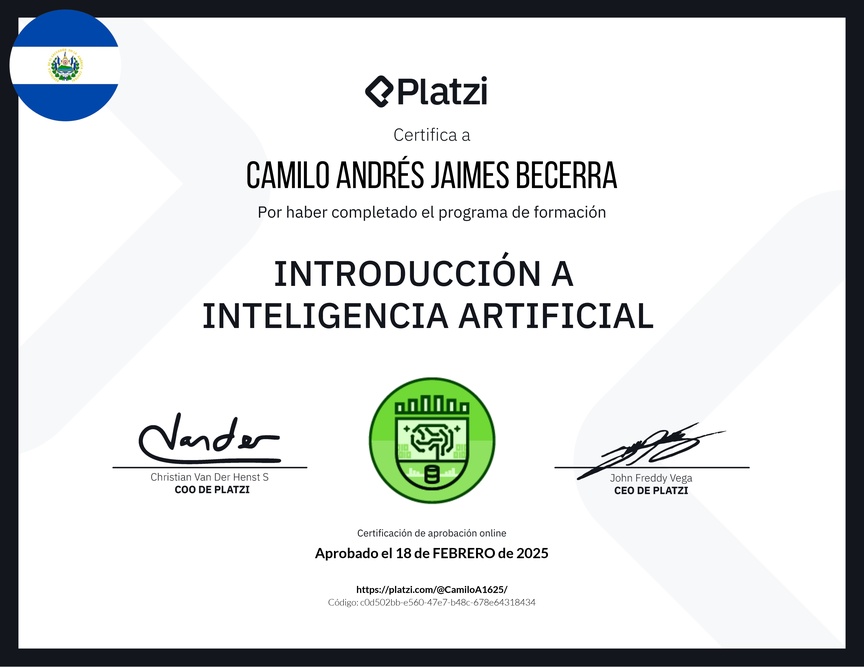 Diploma de la Ruta de Aprendizaje de Introducción a AI