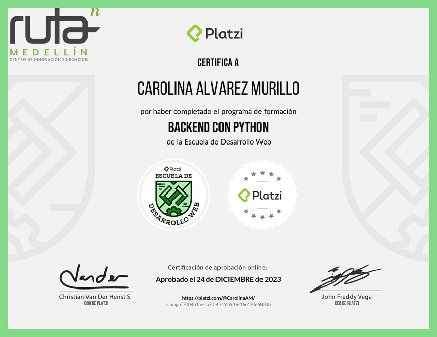 Diploma de la Ruta de Aprendizaje de Python: De Cero a Experto