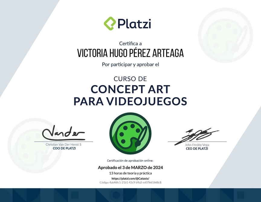 Diploma del Curso de Arte para Videojuegos: Concept Art