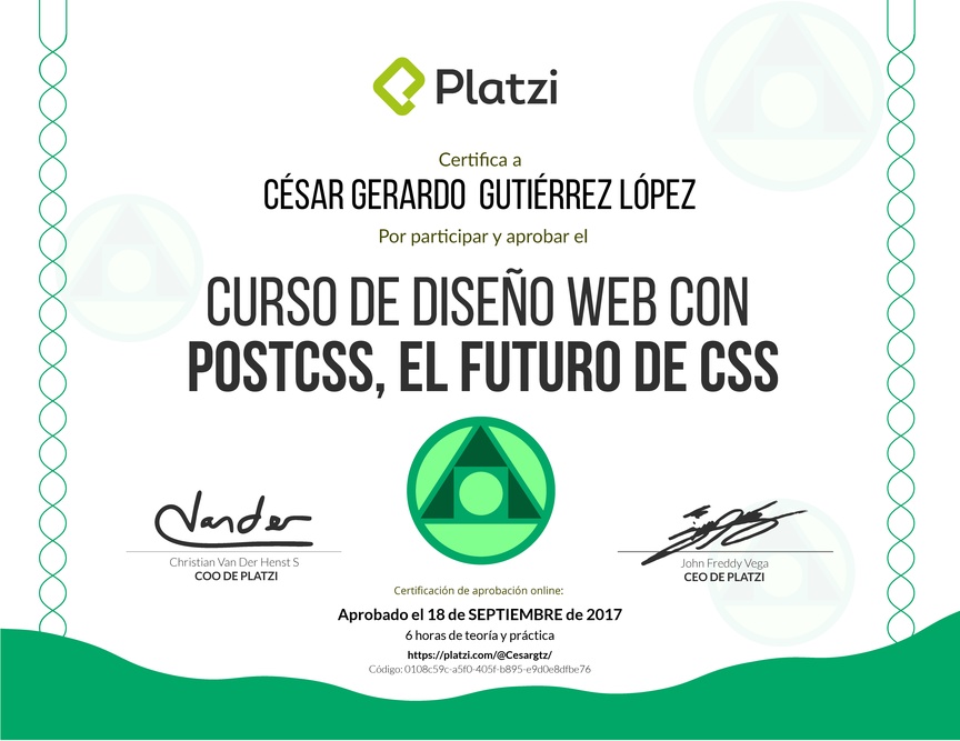 Diploma de Diseño web con PostCSS, el futuro de CSS