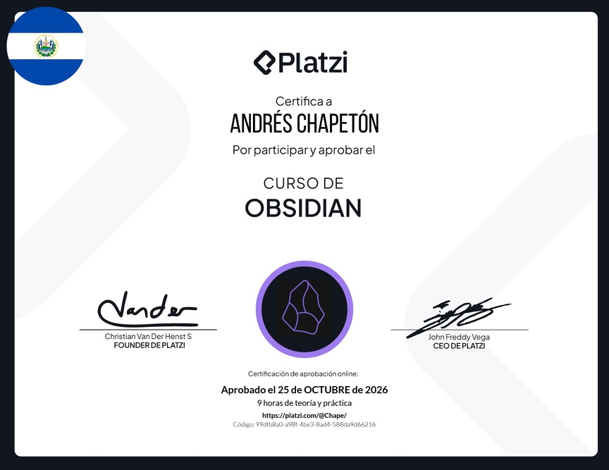 Diploma del Curso de Obsidian