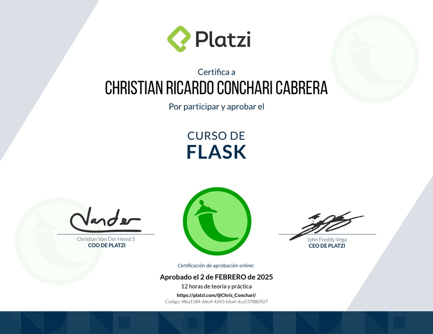 Diploma del Curso de Flask