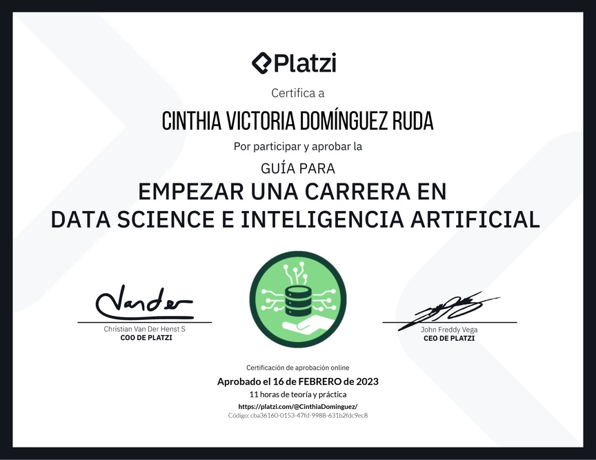 Diploma de Guía para Empezar una Carrera en Data Science e Inteligencia Artificial