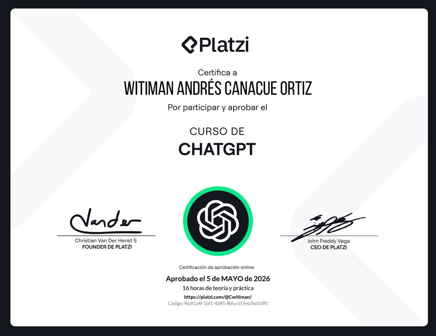 Diploma del Curso de ChatGPT