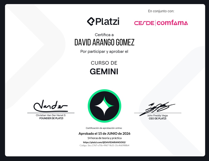 Diploma del Curso de Gemini