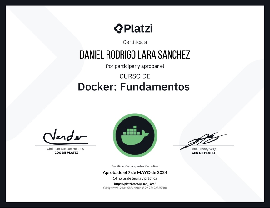 Diploma del Curso de Docker: Fundamentos
