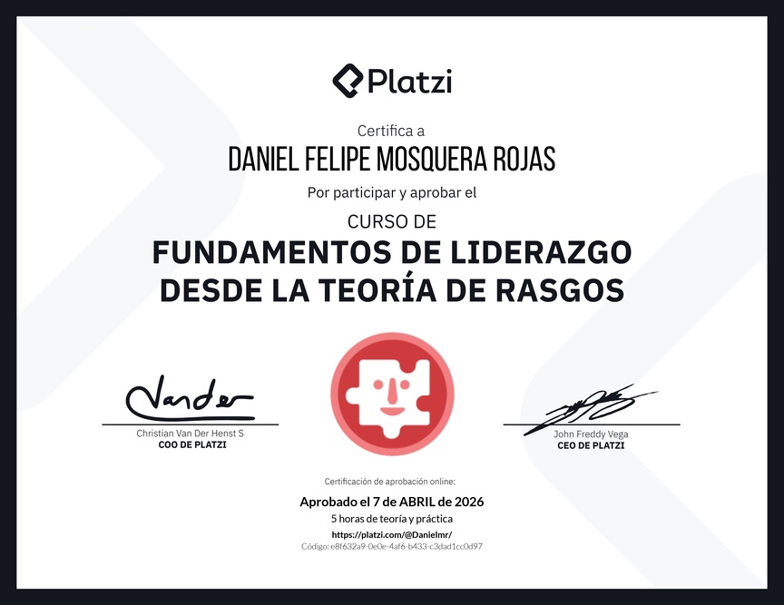 Diploma del Curso de Fundamentos de Liderazgo: Reconoce las Características de un Líder