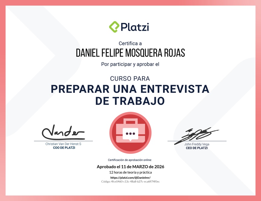 Diploma del Curso para Preparar una Entrevista de Trabajo