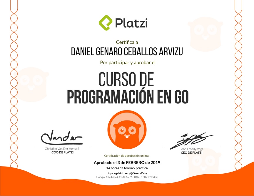 Diploma del Curso de Programación en Go 2016
