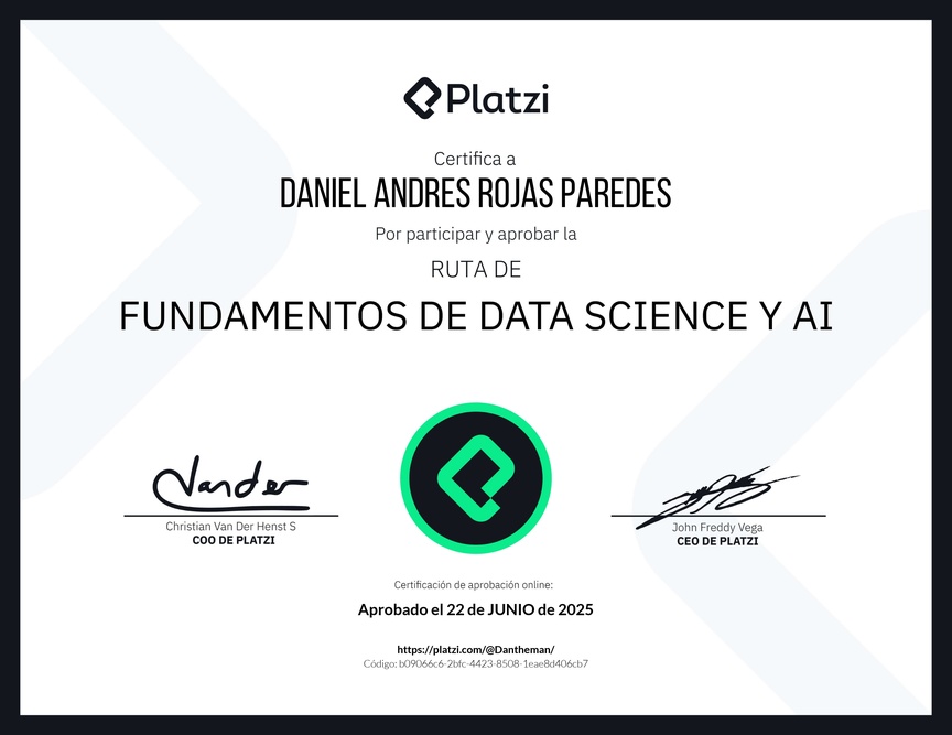 Diploma de la Ruta de Aprendizaje de Fundamentos de Data Science y AI