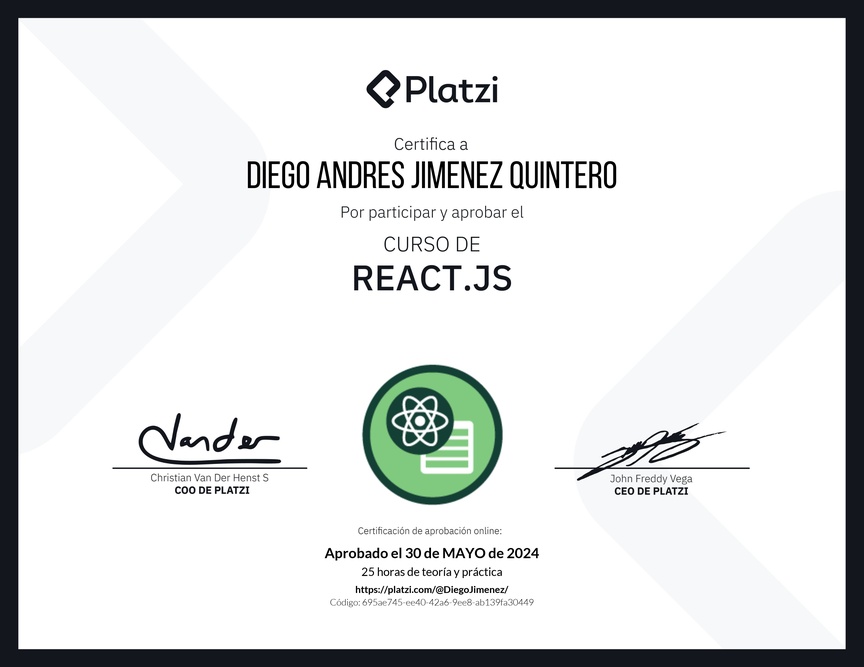 Diploma del Curso de React.js