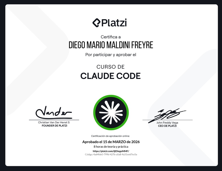 Diploma del Curso de Claude Code