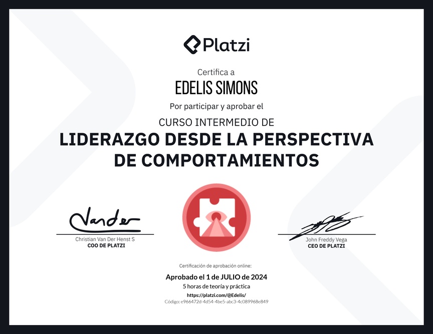 Diploma del Curso Intermedio de Liderazgo: Identifica los Tipos de Liderazgo