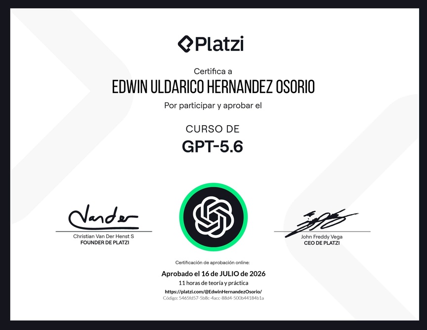 Diploma del Curso de GPT-5.6