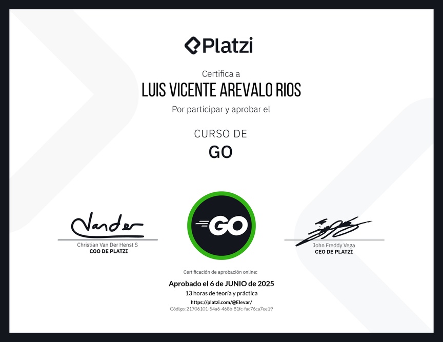 Diploma del Curso de Go