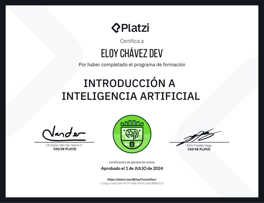 Diploma de la Ruta de Aprendizaje de Introducción a AI