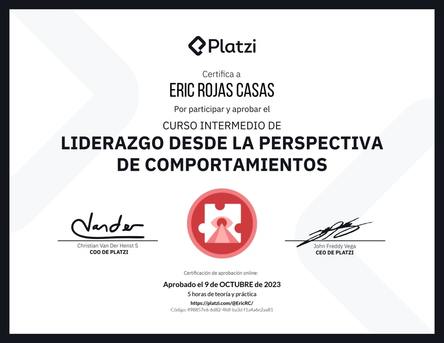 Diploma del Curso Intermedio de Liderazgo: Identifica los Tipos de Liderazgo