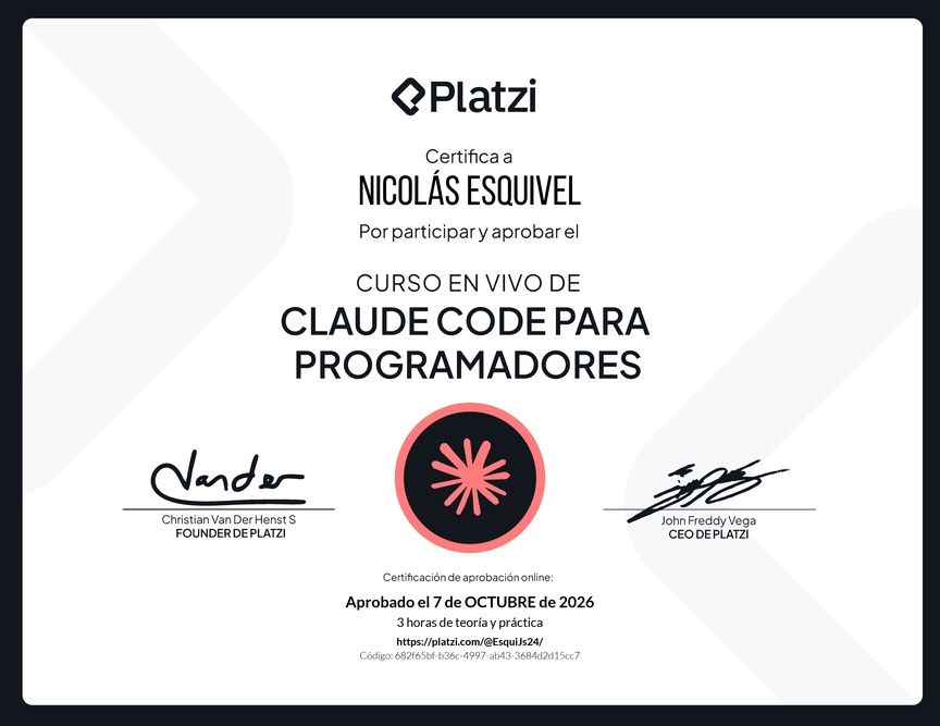 Diploma de Claude Code para Programadores