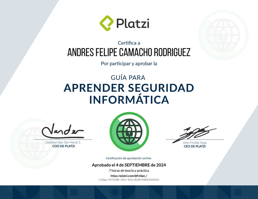 Diploma de Guía para Aprender Seguridad Informática