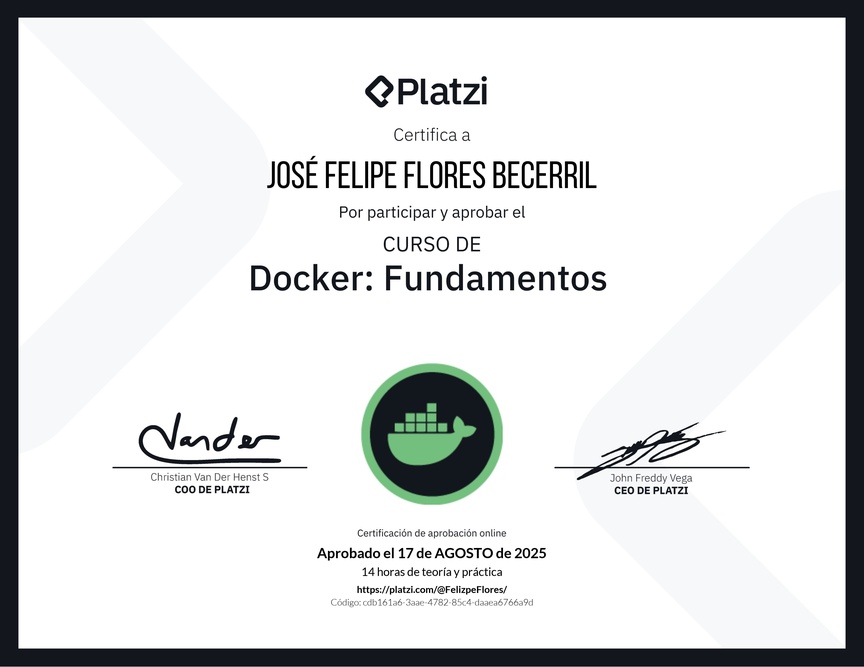 Diploma del Curso de Docker: Fundamentos