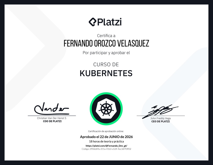 Diploma del Curso de Kubernetes