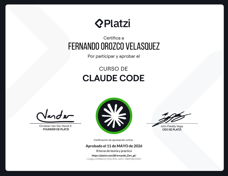 Diploma del Curso de Claude Code