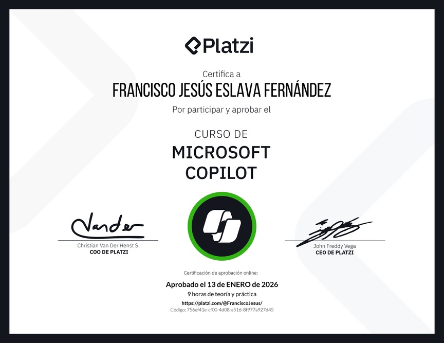 Diploma del Curso de Microsoft 365