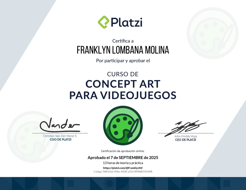 Diploma del Curso de Arte para Videojuegos: Concept Art
