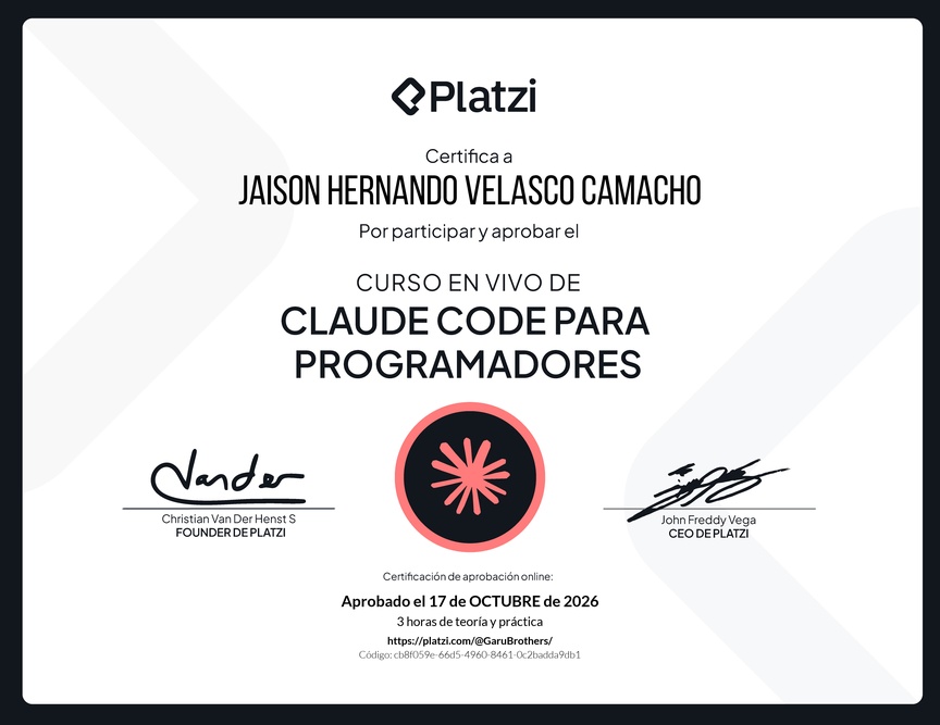 Diploma de Claude Code para Programadores