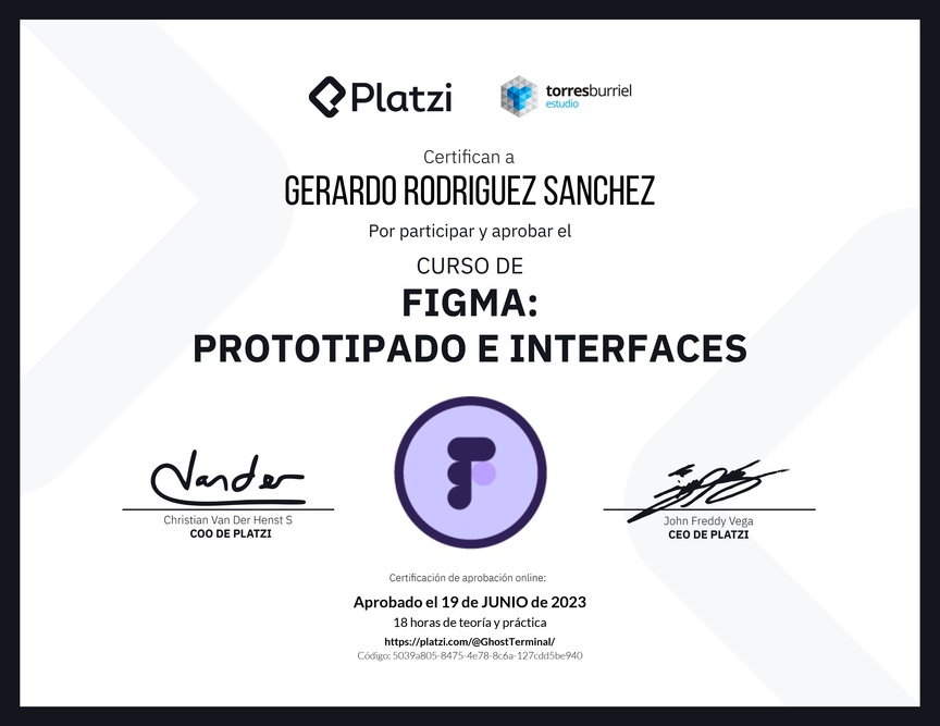 Diploma del Curso Básico de Figma - 2022