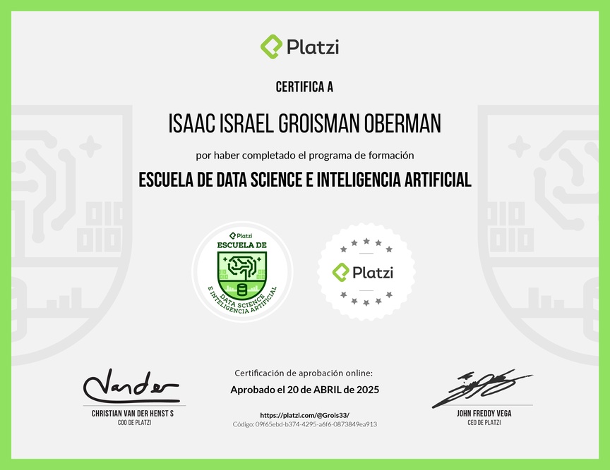 Diploma de la old-school-Inteligencia Artificial y Data Science