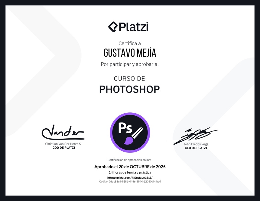 Diploma del Curso de Photoshop