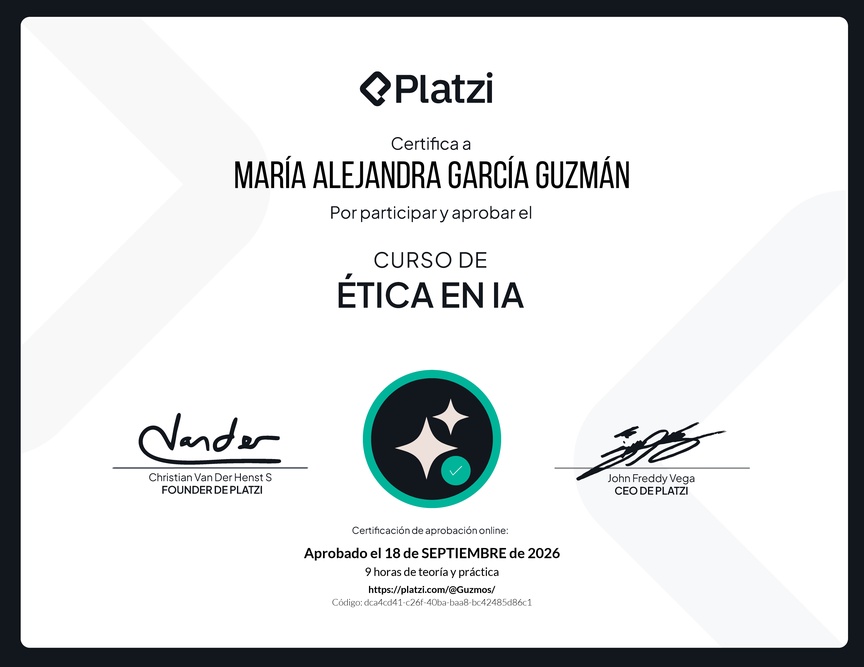 Diploma del Curso de Ética en IA