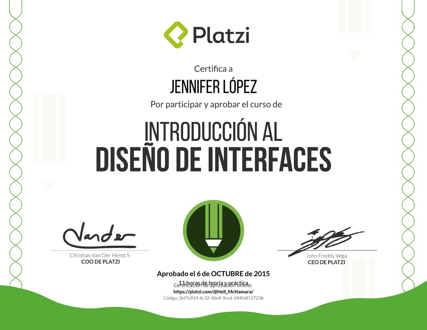Diploma de Introducción al Diseño de Interfaces 2017