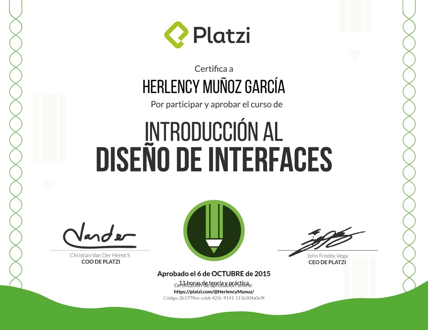 Diploma de Introducción al Diseño de Interfaces 2017