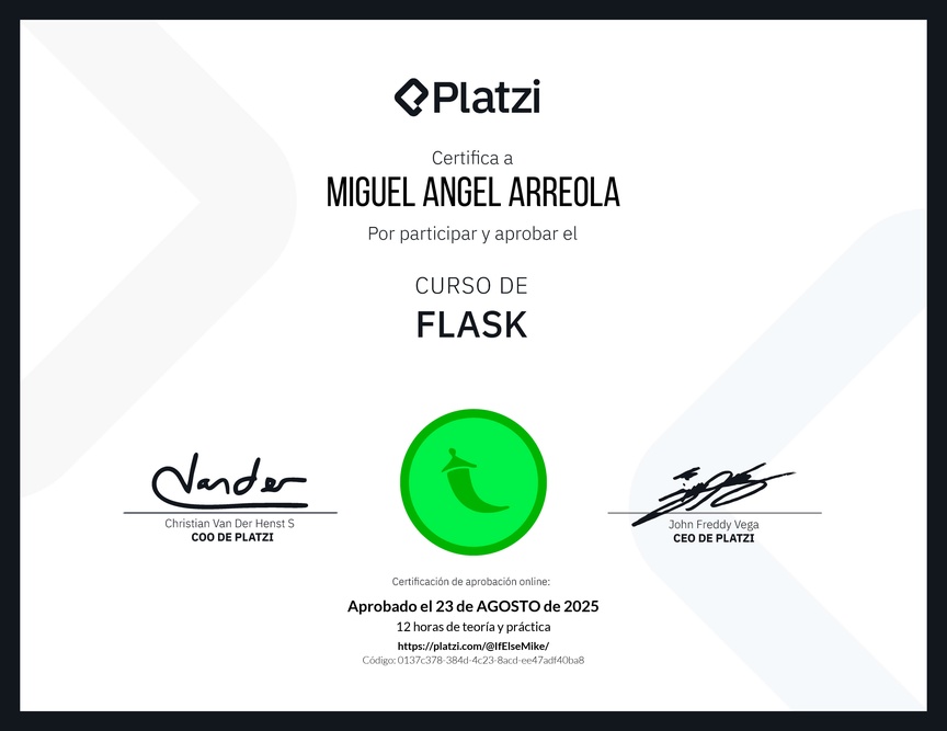 Diploma del Curso de Flask