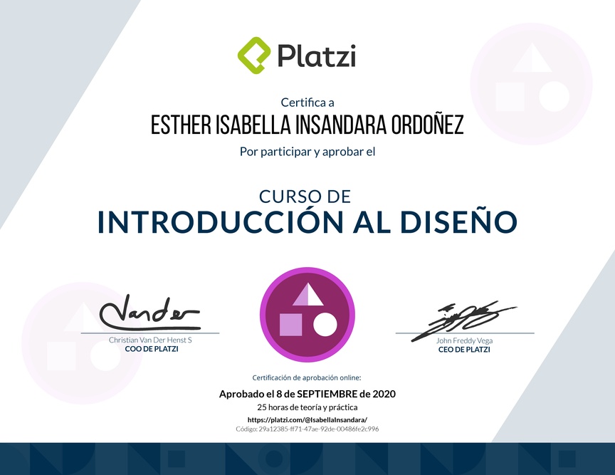 Diploma del Curso de Introducción al Diseño