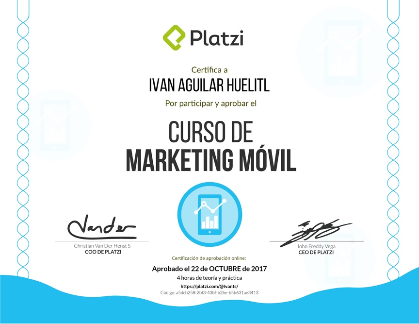 Diploma del Curso de Marketing Móvil 2017