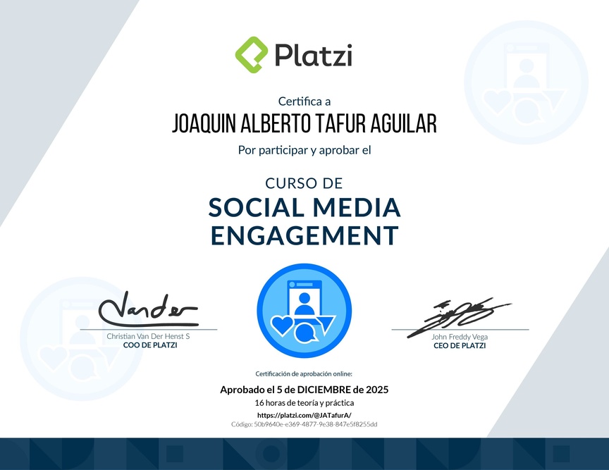 Diploma del Curso de Estrategias de Interacción para Redes Sociales