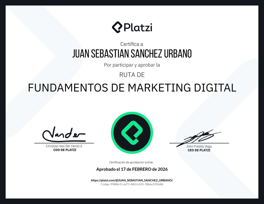 Diploma de la Ruta de Aprendizaje de Fundamentos de Marketing Digital