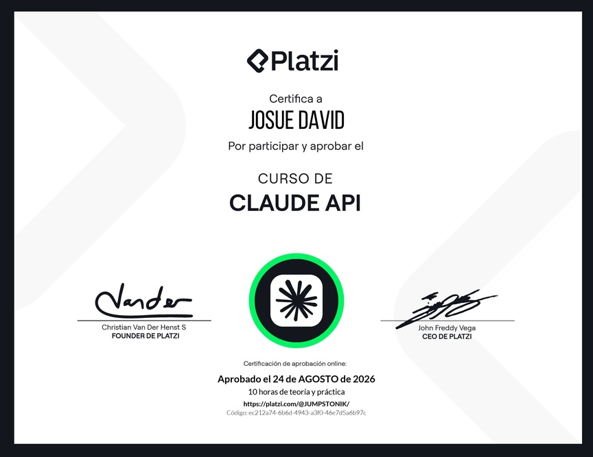 Diploma del Curso de Claude API